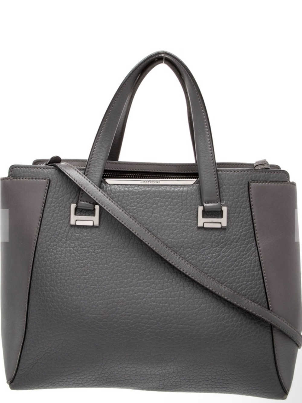 Jimmy Choo Smooth Grained Calfskin Large Alfie Tote Twilight